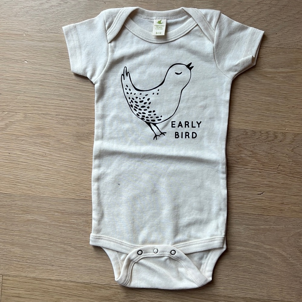 Organic Cotton Onesie.  NEW. 9-12 mo.